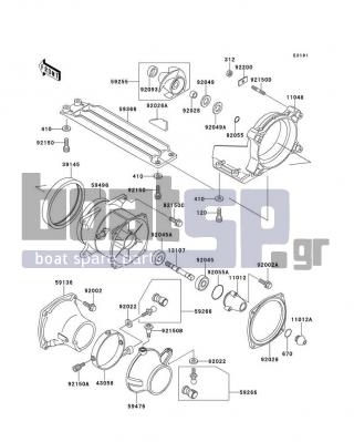 KAWASAKI - 750 ZXI 1996 - Frame - Jet Pump - 312R0600 - NUT-HEX,6MM