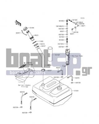 KAWASAKI - ULTRA 310X SE 2014 - Body Parts - Fuel Tank - 92037-3738 - CLAMP