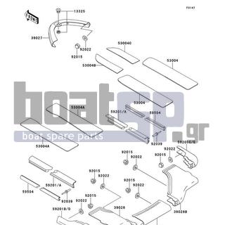 KAWASAKI - 750 ZXI 1996 - Body Parts - Pads - 59504-3712-RE - INSERT-BOAT FENDER,J.S.VIOLET