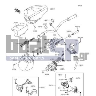 KAWASAKI - ULTRA 310X SE 2014 - Body Parts - Handlebar - 92002-3763 - BOLT,6X12