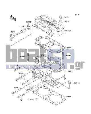 KAWASAKI - SS 1996 - Engine/Transmission - Cylinder Head/Cylinder