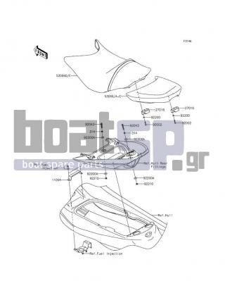 KAWASAKI - ULTRA 310X SE 2014 - Body Parts - Seat - 92200-1543 - WASHER,6.5X16X2.0