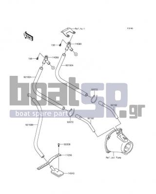 KAWASAKI - ULTRA LX 2014 - Body Parts - Bilge System - 156R0616 - BOLT-WP,6X16