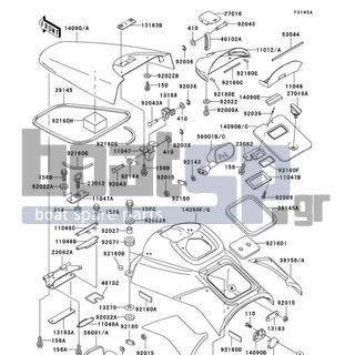 KAWASAKI - STS 1996 - Πλαίσιο - Hull Fittings - 46102-3721 - ROD,CONNECTION