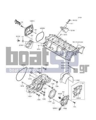 KAWASAKI - ULTRA LX 2014 - Engine/Transmission - Engine Cover(s) - 411S0800 - WASHER-PLAIN,8MM