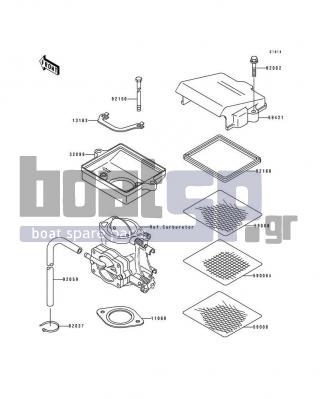 KAWASAKI - 550 SX 1995 - Engine/Transmission - Flame Arrester - 11060-3716 - GASKET,CARBURETOR