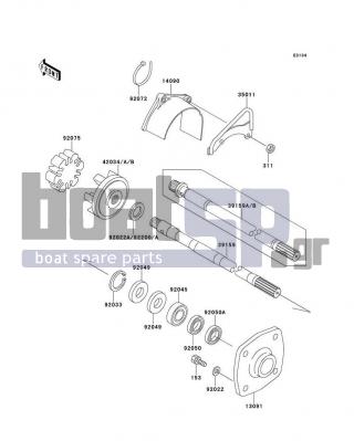 KAWASAKI - 750 SXI 1995 - Engine/Transmission - Drive Shaft