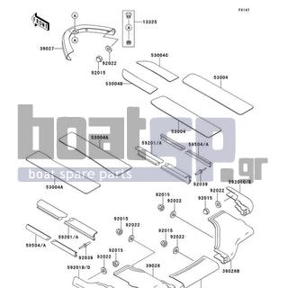 KAWASAKI - 900 ZXI 1995 - Body Parts - Pads - 39027-3729-RE - BUMPER-FRONT,J.S.VIOLET