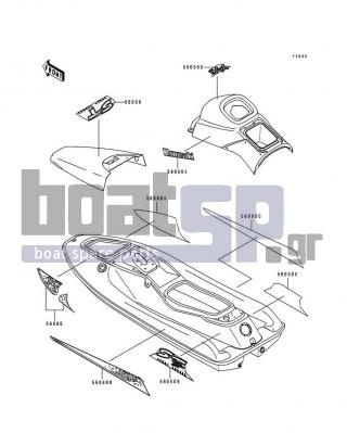 KAWASAKI - ST 1995 - Body Parts - Decals - 56060-1461 - PATTERN,DECK,FR,LH