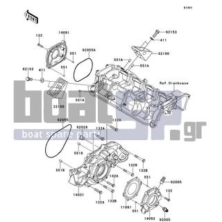 KAWASAKI - ULTRA 300X 2013 - Κινητήρας/Κιβώτιο Ταχυτήτων - Engine Cover(s) - 92005-3714 - FITTING