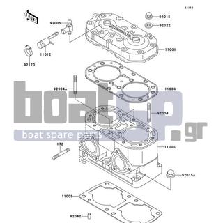 KAWASAKI - X2 1995 - Engine/Transmission - Cylinder Head/Cylinder